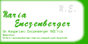 maria enczenberger business card